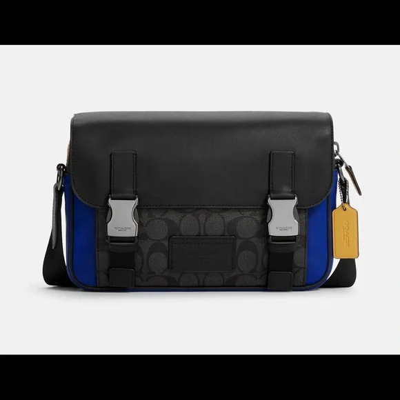 Coach Track Crossbody In Colorblock Signature Canvas - Picture 7 of 9